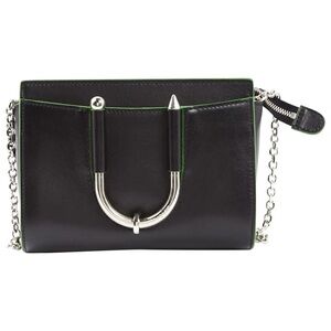 Mugler Horseshoe Leather Crossbody Bag